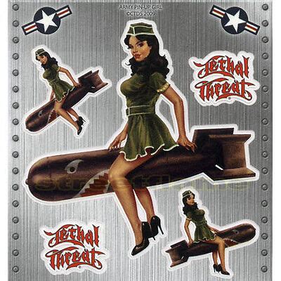 vinyl girl decal|military pin up girl decals.